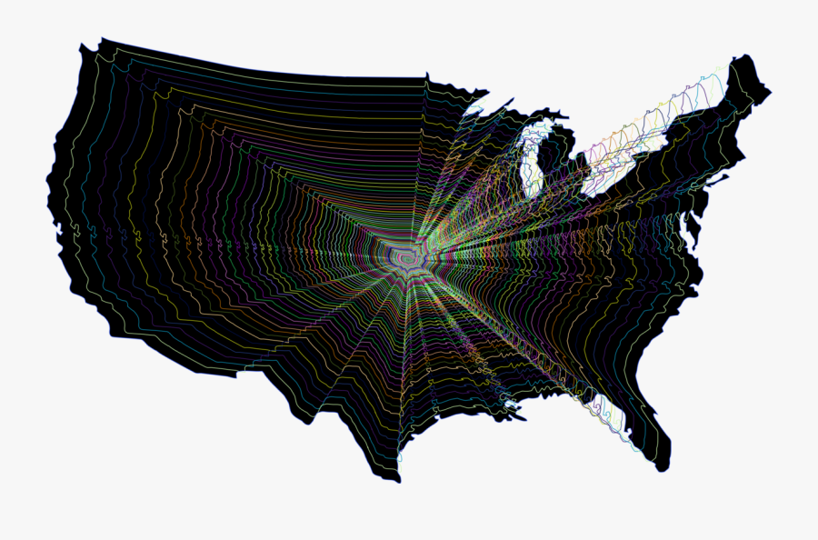 Symmetry,united States,map - Usa Simple Map, Transparent Clipart