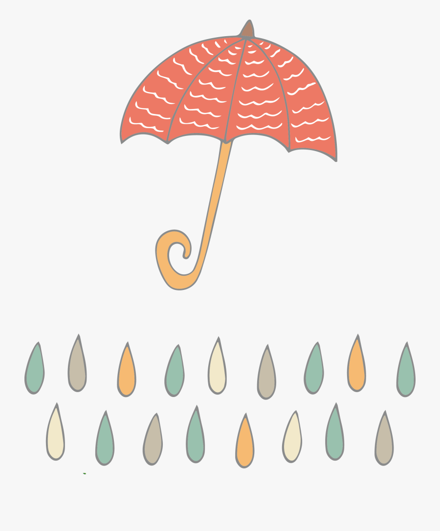 Drawing Cartoon Hand Painted - Drawing Umbrella Painting Cartoon, Transparent Clipart