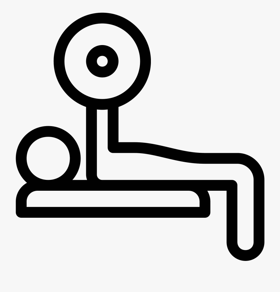 Bench Press - Silhouette Dumbbell Bench Png, Transparent Clipart