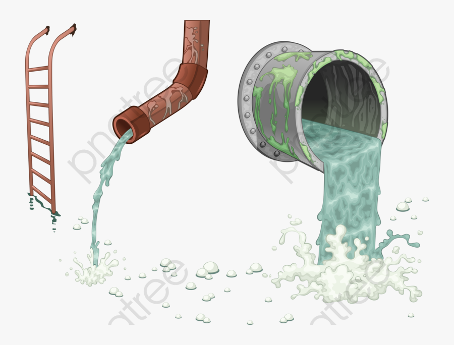 Sewage Discharge Pipe - Agua E Esgoto Png, Transparent Clipart