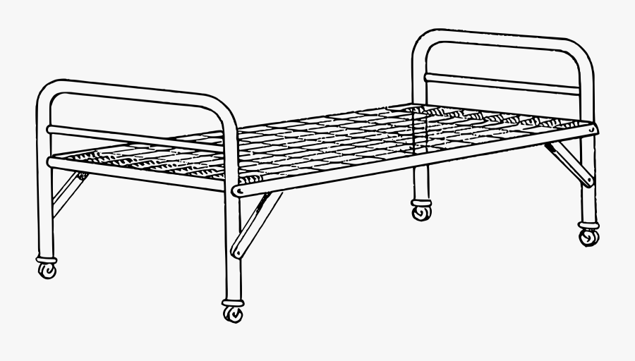 Line Art,outdoor Bench,angle - Cot Black And White, Transparent Clipart