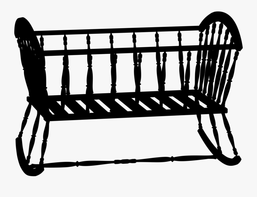 Outdoor Bench,monochrome Photography,outdoor Table - Baby Cradle Silhouette, Transparent Clipart