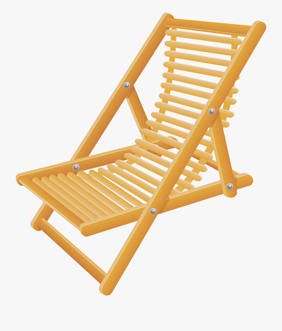 Amazing Wooden Chair - Beach Chair On Transparent Background, Transparent Clipart