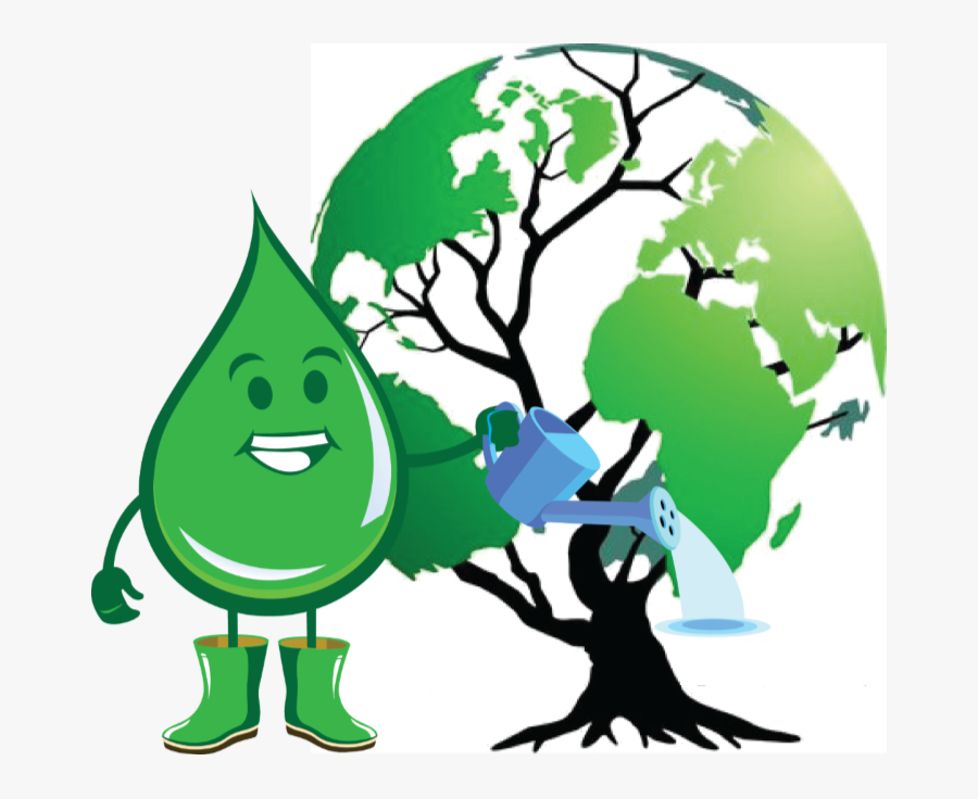Raindrops Clipart Water Bill - Think Green, Transparent Clipart