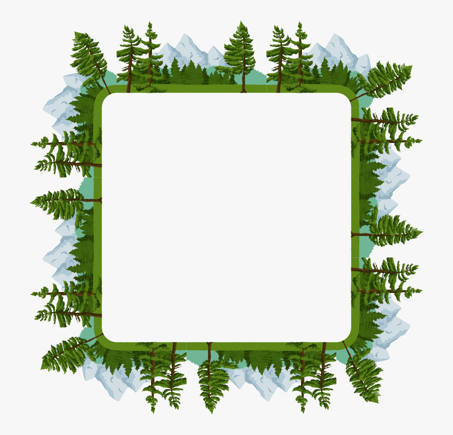 Picture Frame,fir,plant - Forest Border Circle, Transparent Clipart