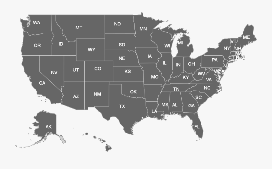 Usa Clipart Map United States - Red Vs Blue States 2017, Transparent Clipart