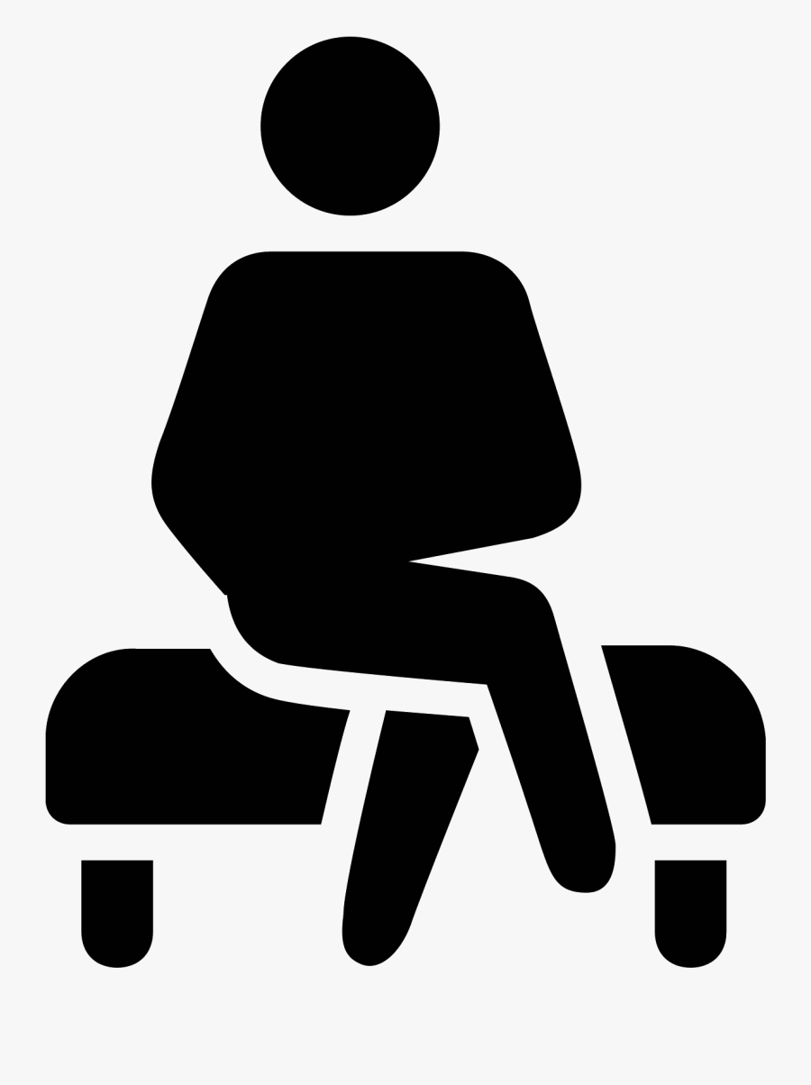 Png Black And White Counselor Icon Free Download Png - Sitting On A Bench Icon, Transparent Clipart