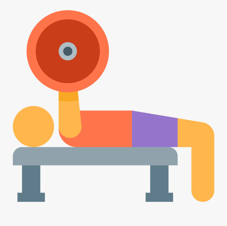 Bench Press Icon - Bench Press Clipart Transparent, Transparent Clipart