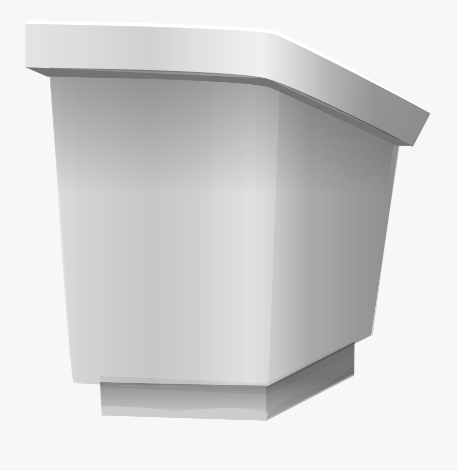 White Podium Vector Clipart Image - Sideboard, Transparent Clipart