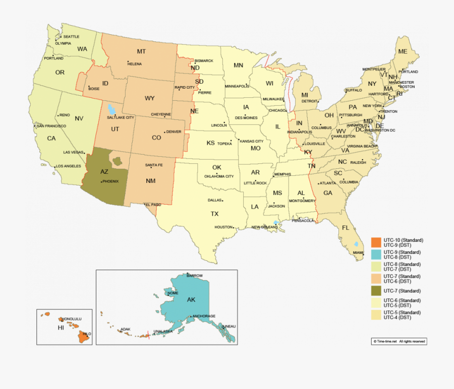 46 465303 Us Time Zone Map 2019 