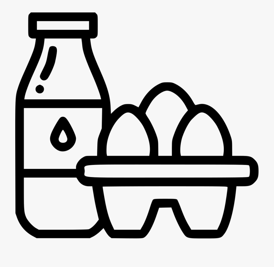 Fitness Workout Diet Protein Eggs Svg Png - Milk And Eggs Icon, Transparent Clipart