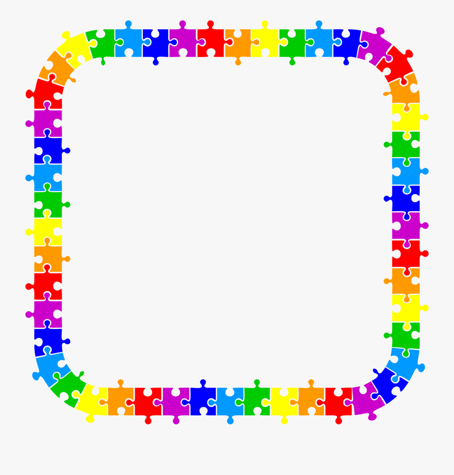 Puzzle Pieces Frame - Puzzle Piece Frame Clipart, Transparent Clipart
