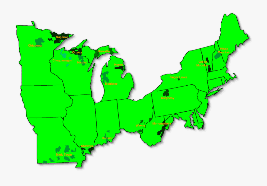 This Is A Map The Eastern Region Of The United States - Grand Coulee Dam On Map, Transparent Clipart