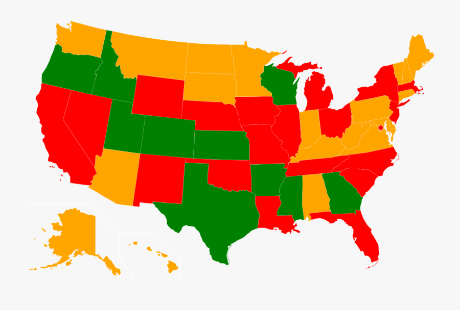 Campus Carry In The United States Wikipedia - Us States Red Blue Map 2018, Transparent Clipart