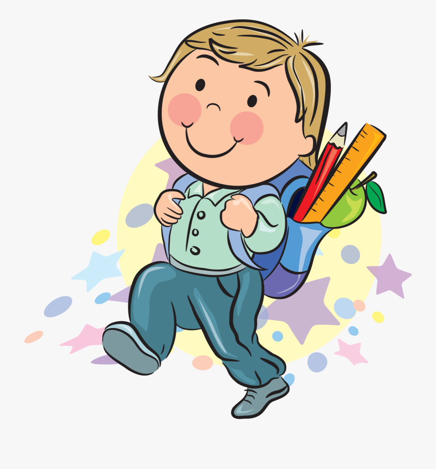 Playdough Clipart Small Group - 小朋友 背書 包 卡通, Transparent Clipart