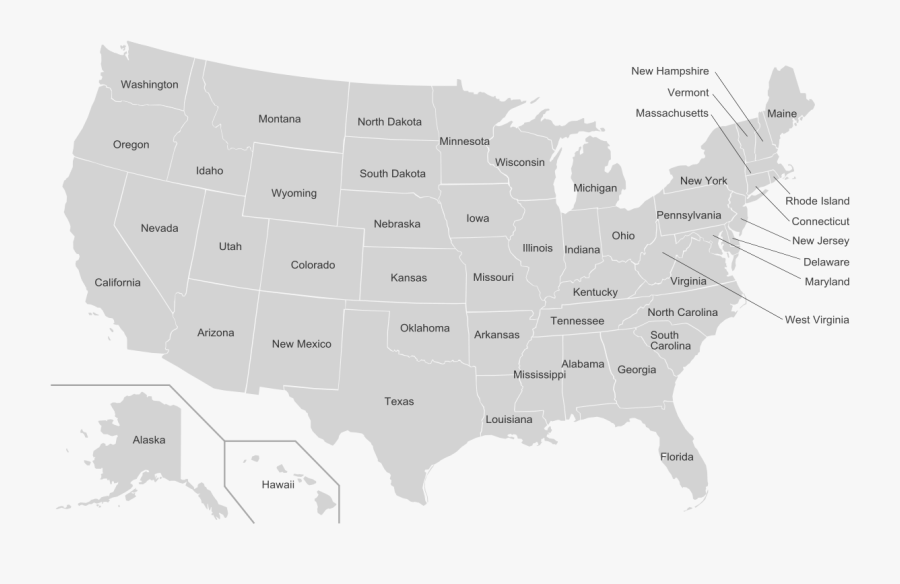 Usa Map, Transparent Clipart