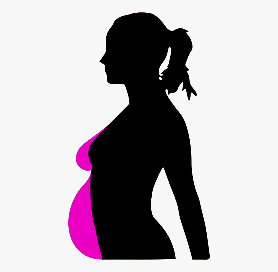 Woman Silhouette Clip Art - Pregnant Clip Art, Transparent Clipart
