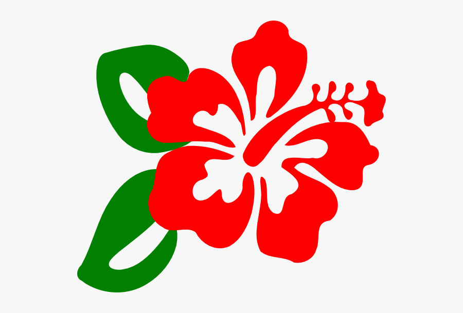 Hawaii Clipart Red Hibiscus - Red Hibiscus Clip Art, Transparent Clipart