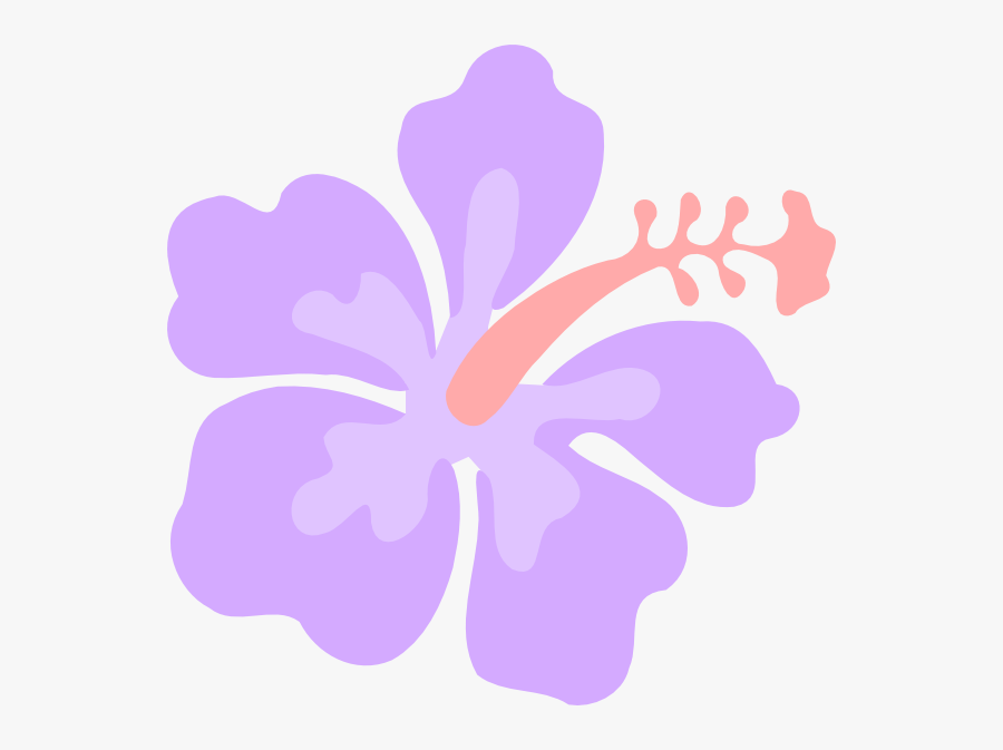 Hawaiian Clipart Purple Hawaiian Flower - Clip Art Hibiscus, Transparent Clipart