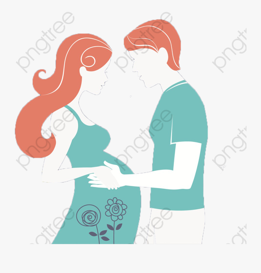 Pregnancy Pregnant Couple Drawing, Transparent Clipart