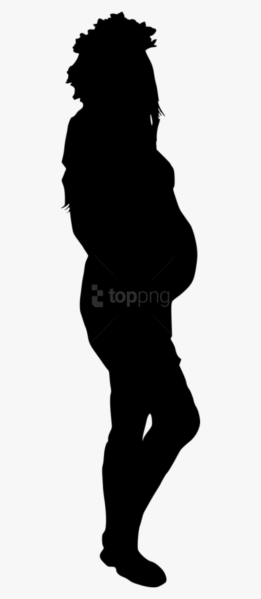 Pregnant Woman Silhouette Png Transparent Background - Running Kids Silhouette Png, Transparent Clipart