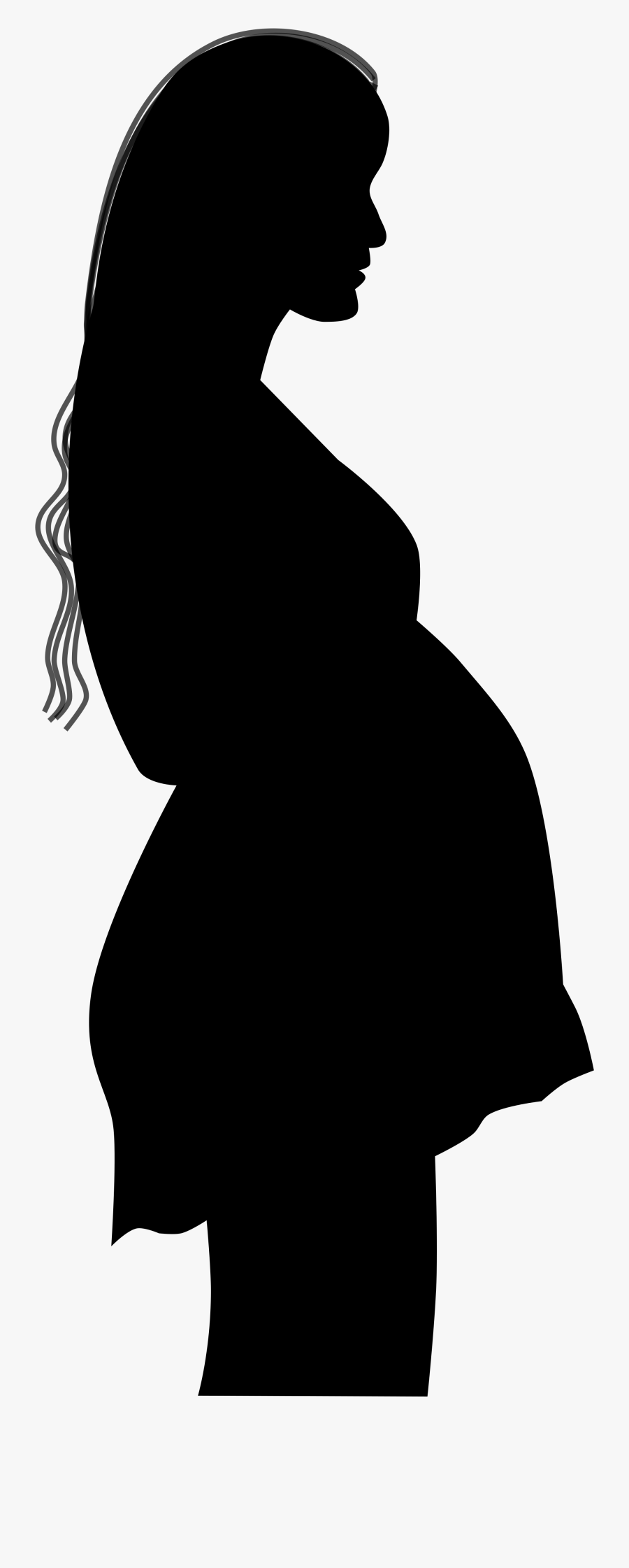 Picture Black And White Download Pregnant Clipart Silhouette - Pregnant Lady Silhouette With Png, Transparent Clipart