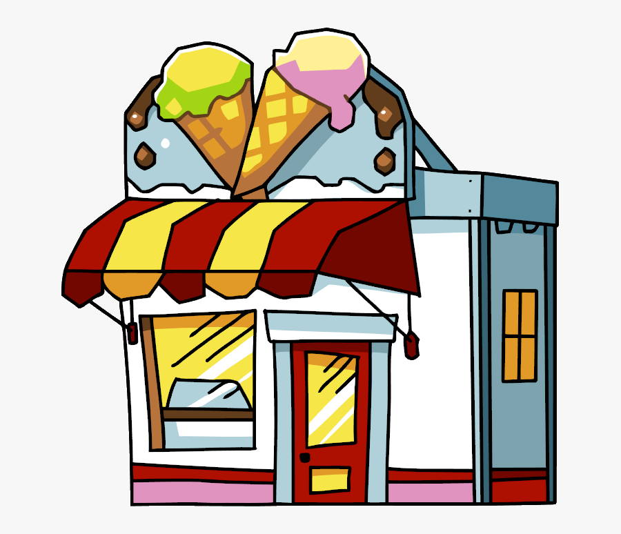 Shop Clipart Icecream Parlour - Ice Cream Store Clipart, Transparent Clipart