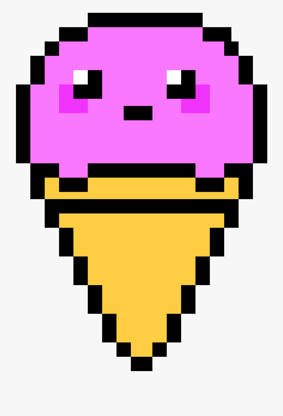 Ice Cream Cone Pixel Art Clipart , Png Download - Ice Cream Pixel Art, Transparent Clipart