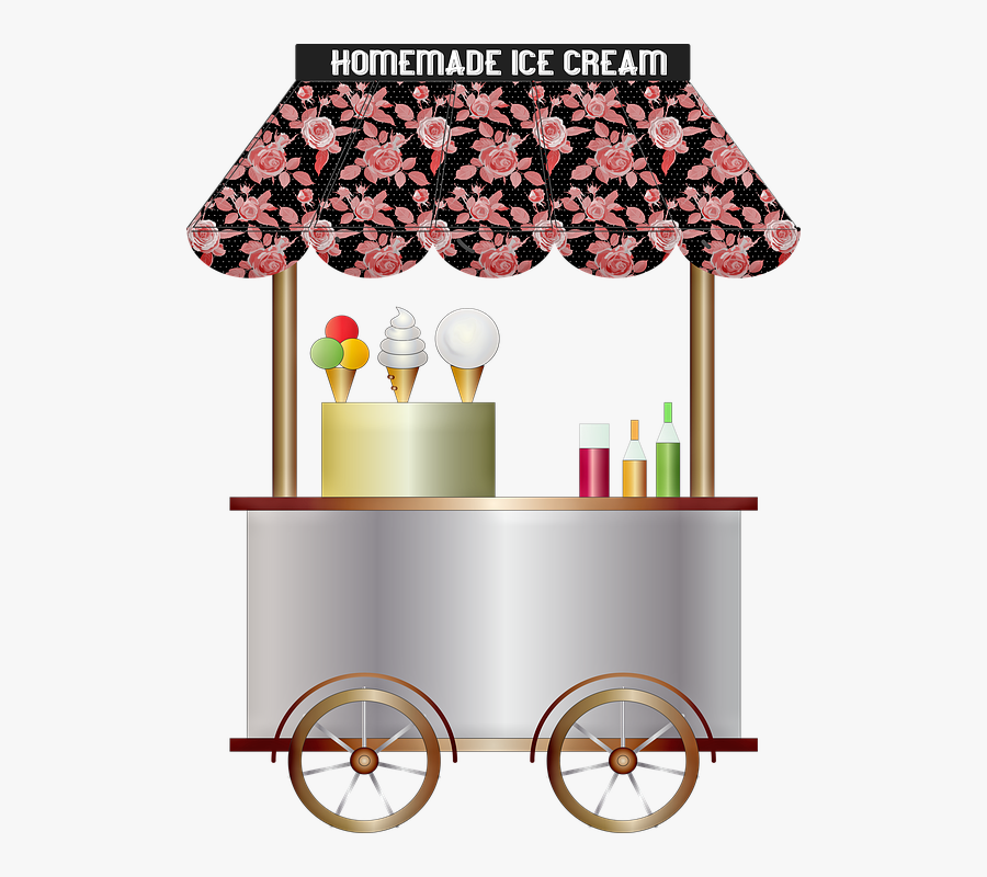 Ice Cream Cart Ice Cream Shabby Chic - Ice Cream Carts Homemade, Transparent Clipart