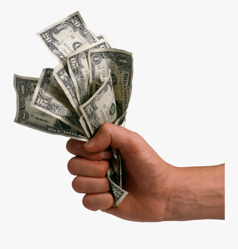 Hand Holding Dollars Money Transparent Png - Hand With Money Png, Transparent Clipart