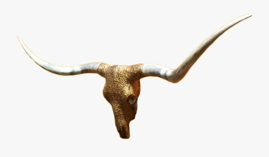 Aged Gold Longhorn Sculpture Art Horns, Sculpture Art, - Texas Longhorn, Transparent Clipart