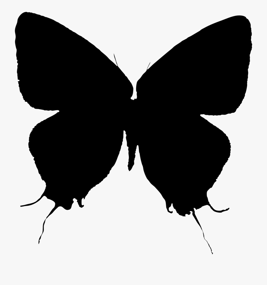 Brush-footed Butterflies Moth Clip Art Silhouette M - Swallowtail Butterfly, Transparent Clipart