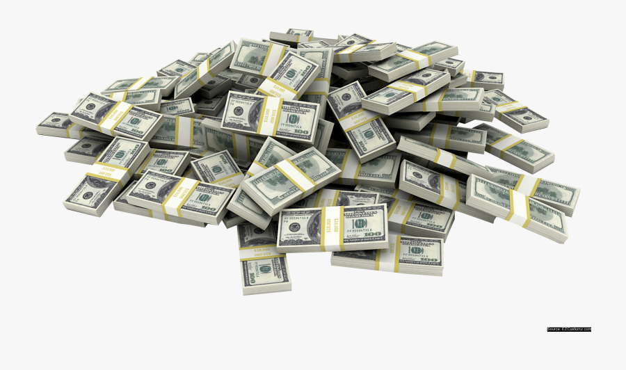 Transparent Stack Of Money Clipart Black And White - Stacks Of Money Transparent Background, Transparent Clipart