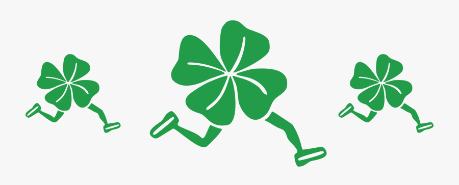 Join Us For St - Running Shamrocks, Transparent Clipart