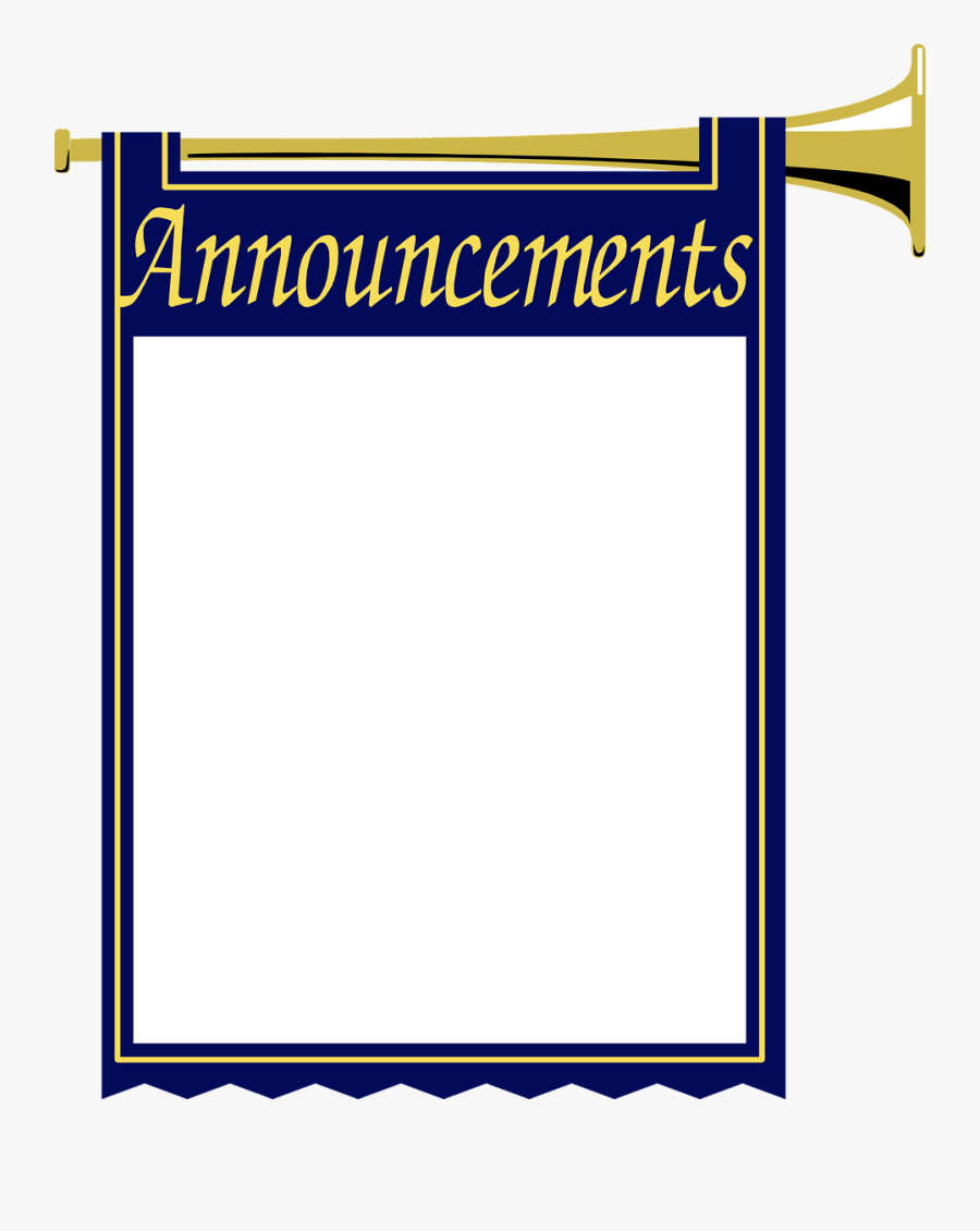 Horn - Announcement Banner Clipart, Transparent Clipart