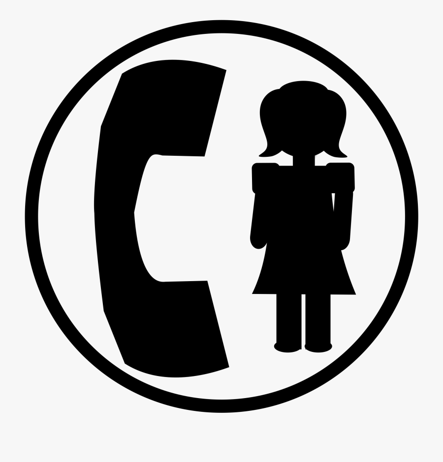 Circle Woman Telephone Big - Women Helpline Icon Png, Transparent Clipart