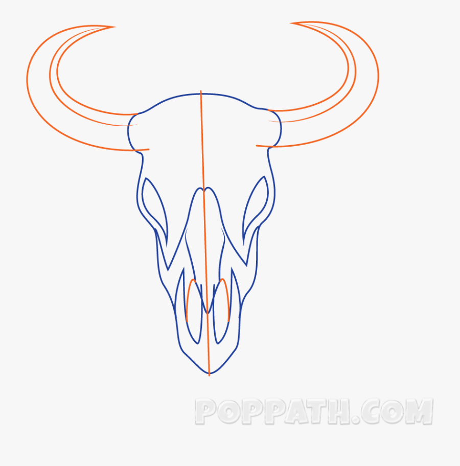 Clip Art How To Draw A Cow Skull, Transparent Clipart