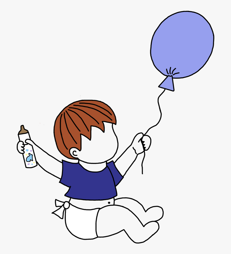 Adoption Announcements Baby Boy With Balloons Mandys - Clip Art, Transparent Clipart