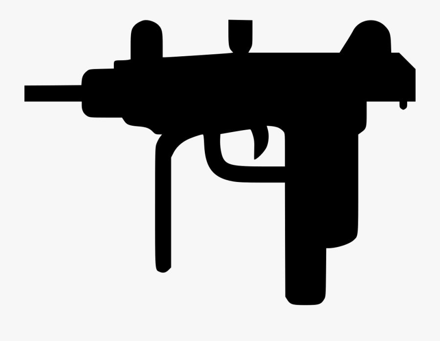 Clipart Black And White Library Svg Gun Black And White - Uzi Png, Transparent Clipart