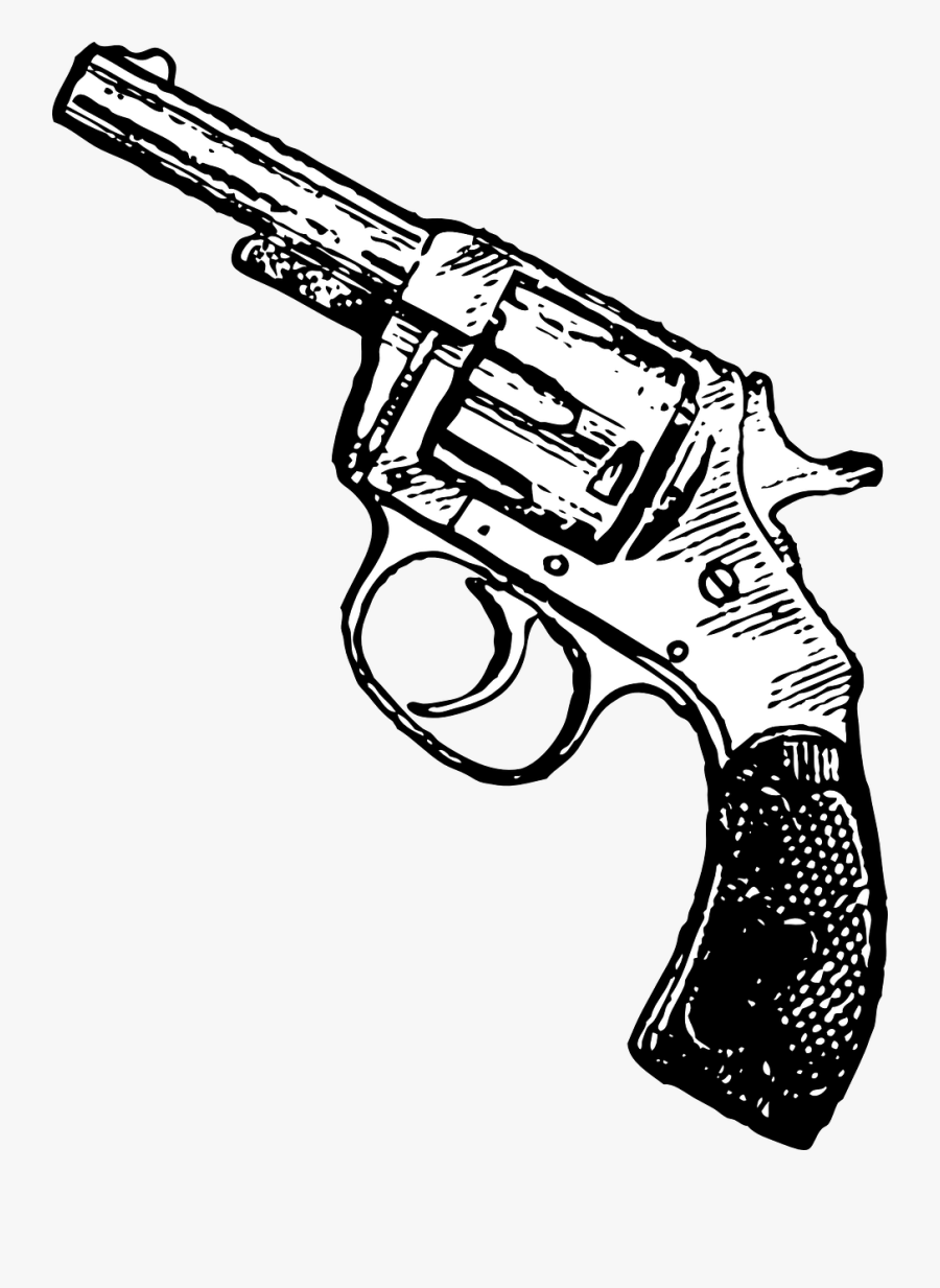 Guns Clipart Drawing - Revolver Clip Art, Transparent Clipart