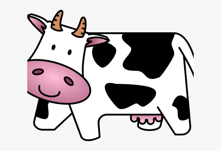 Black And White Cute Cow Clipart, Transparent Clipart