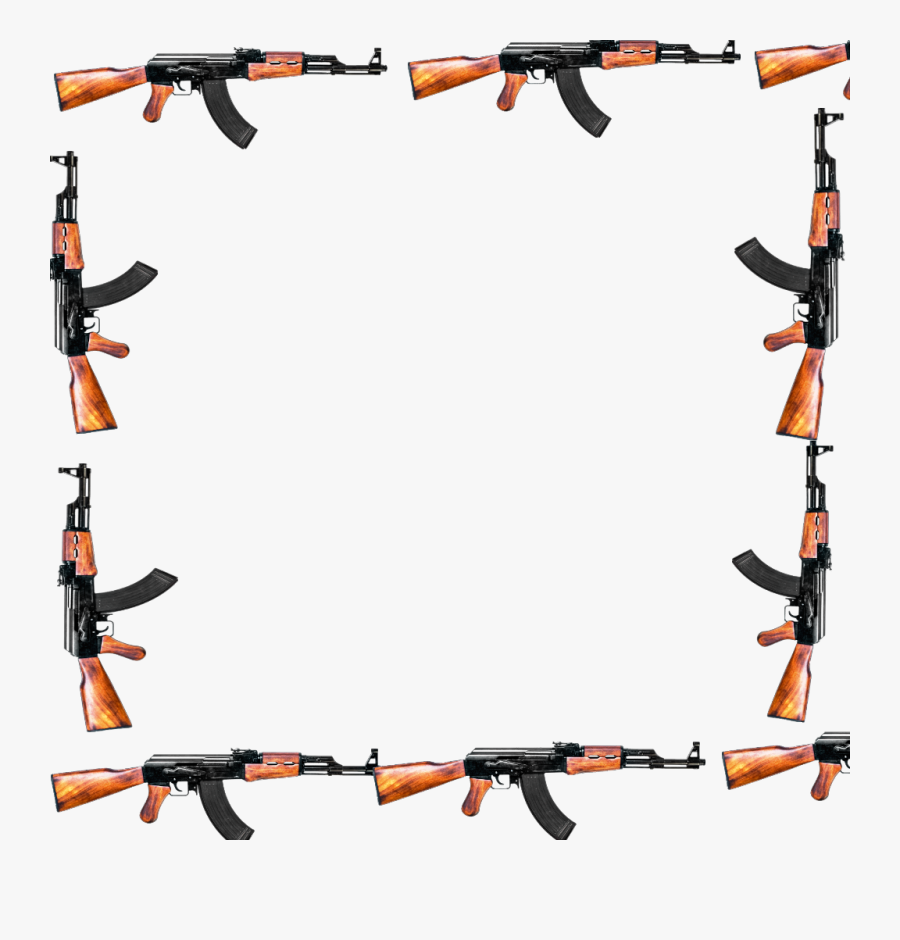 #guns #gun #border #ak47 #dk925designs #dk925 #dk925andsasha - Ranged Weapon, Transparent Clipart