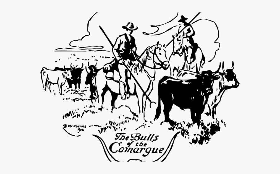Cattle Drive Clipart, Transparent Clipart