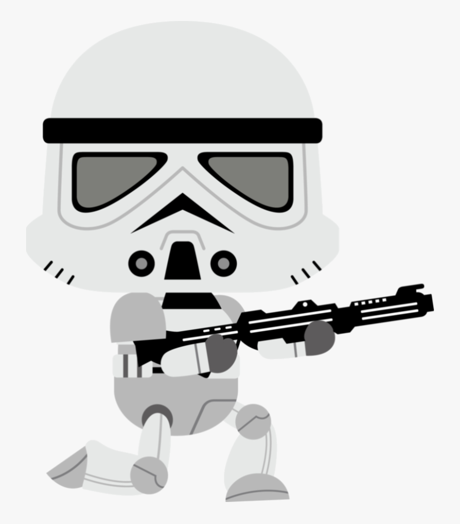 Stormtrooper Clipart Transparent Guns Star Wars Frames - Storm Trooper Cartoon Png, Transparent Clipart