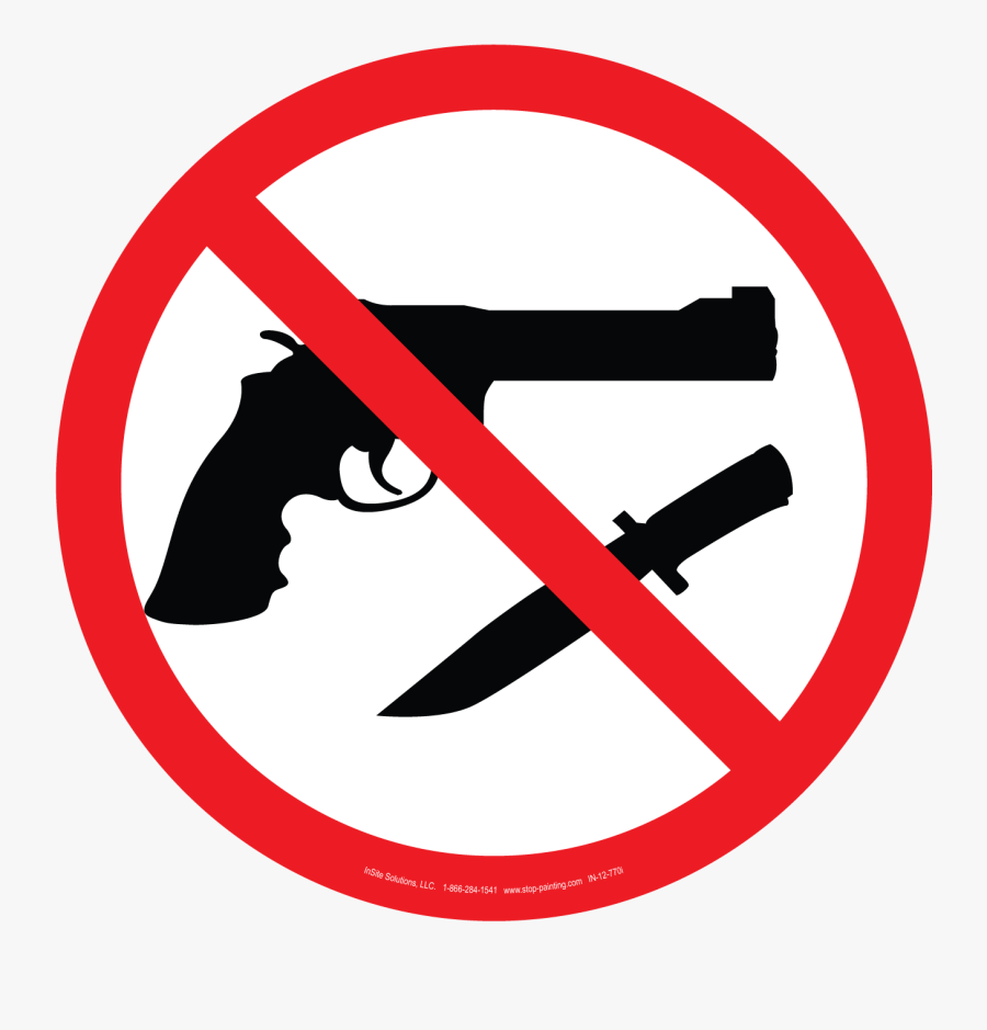 Weapons Cliparts - No Weapons, Transparent Clipart
