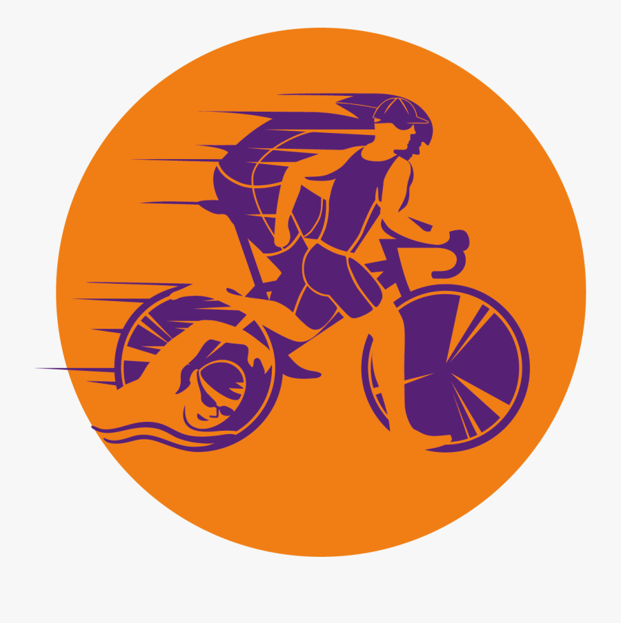 Ironman Triathlon Bicycle Cycling Running Png File - Dibujo De Triatlon Para Tatuaje, Transparent Clipart