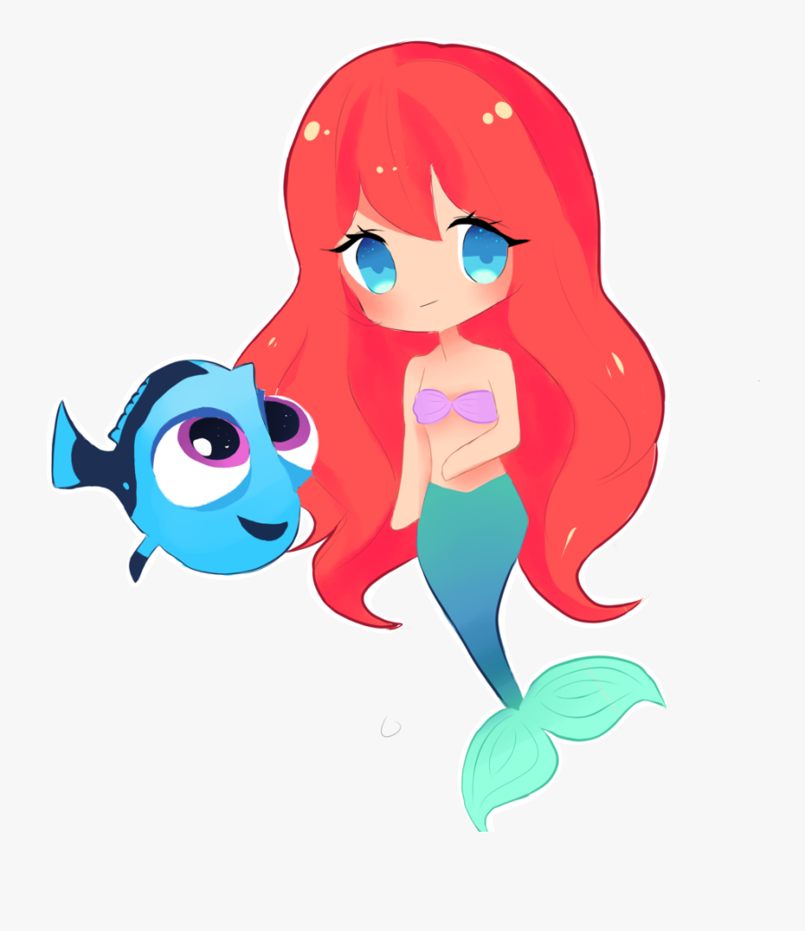 Chibi Dory - Anime Cute Pictures Of Mermaids, Transparent Clipart