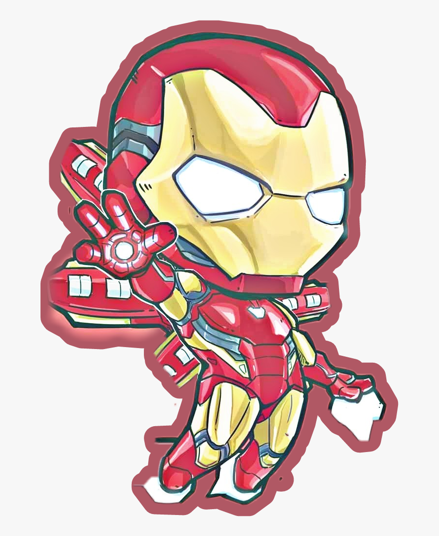 Ironman Chibi Sticker - Mini Iron Man Drawing, Transparent Clipart