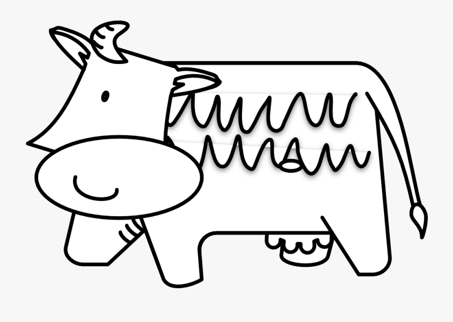 Black And White Cute Cow Clipart, Transparent Clipart