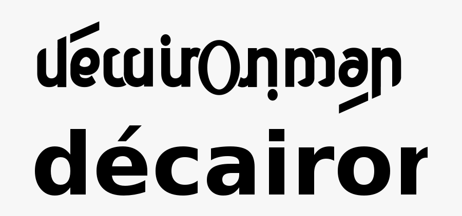 Ambigramme Decaironman - Poster, Transparent Clipart